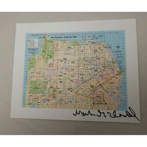Sanfrancisco California  "City Map" blotter art print signed by Mark McCloud